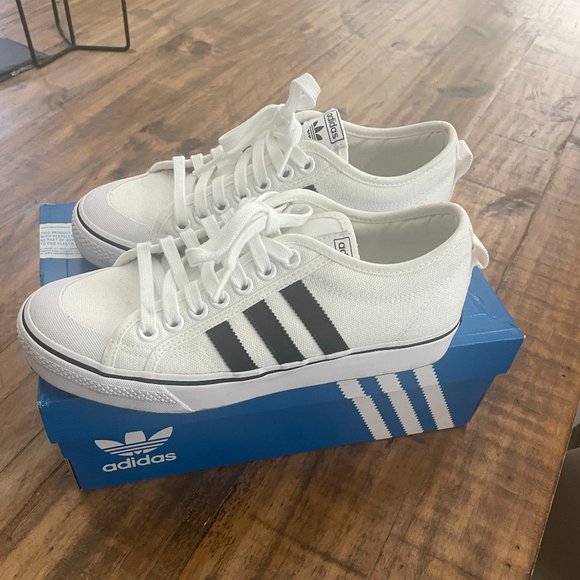 adidas Shoes - Adidas Black & White Nizza Shoes